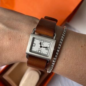 Hermes leather watch